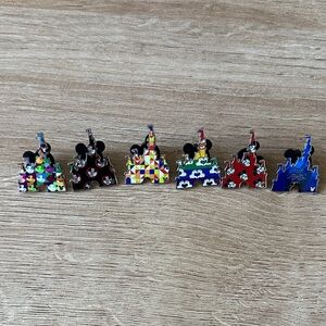Authentic Disney 2025 Wave B Castle Pin Set - Complete with Chaser Pin